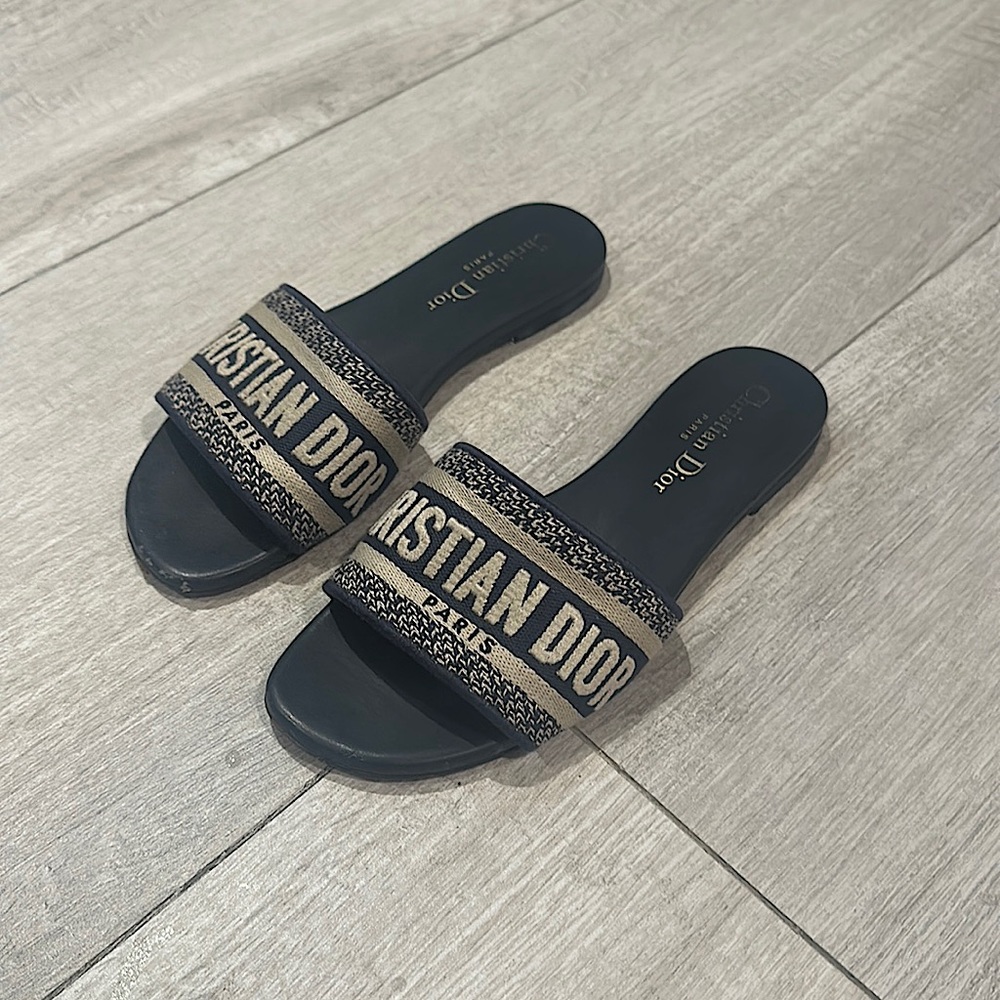 Christian Dior Navy Blue Slides